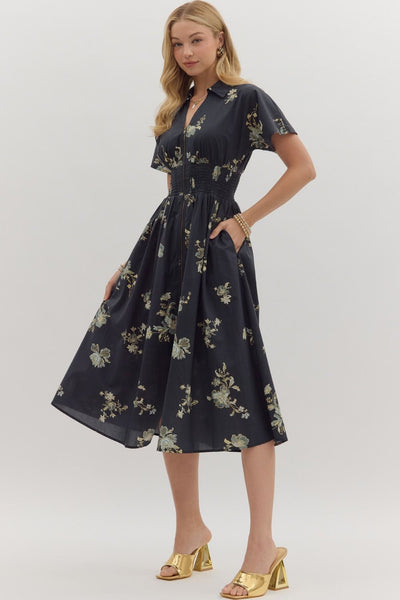 Laurel Floral Zip Up Dress