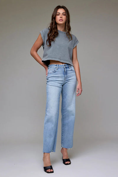 HIDDEN High Rise Straight Jean