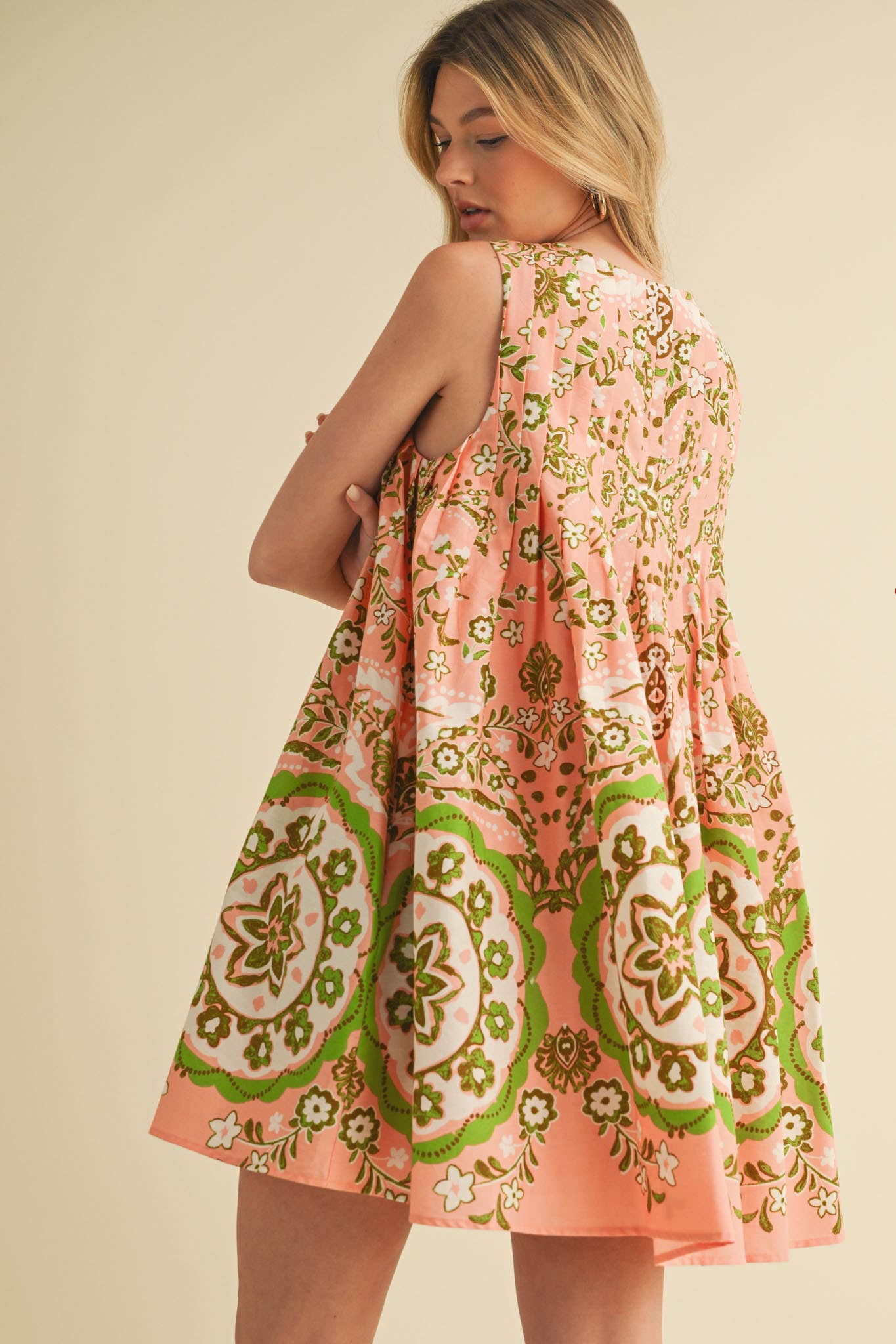 MINI DRESS WITH PLEATING