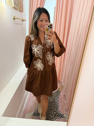 Embroidered Floral Dress