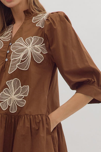 Embroidered Floral Dress