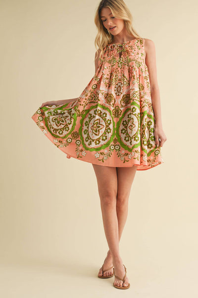 MINI DRESS WITH PLEATING