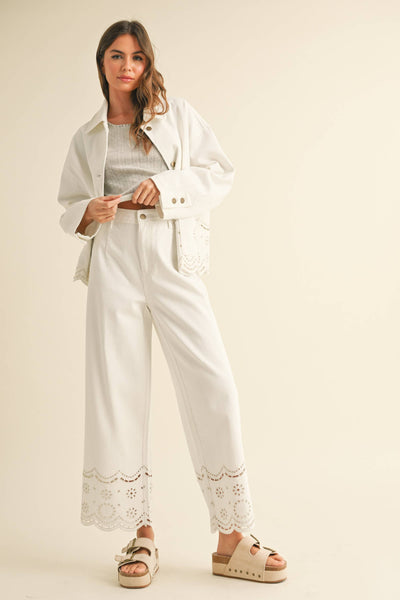 EMBROIDERY BOTTOM PANTS