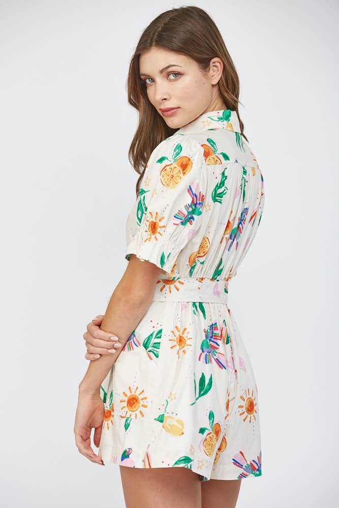 Julie Waist Tie Romper