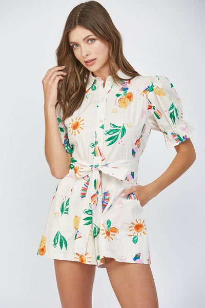 Julie Waist Tie Romper