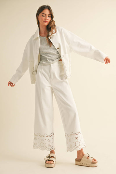 EMBROIDERY BOTTOM PANTS