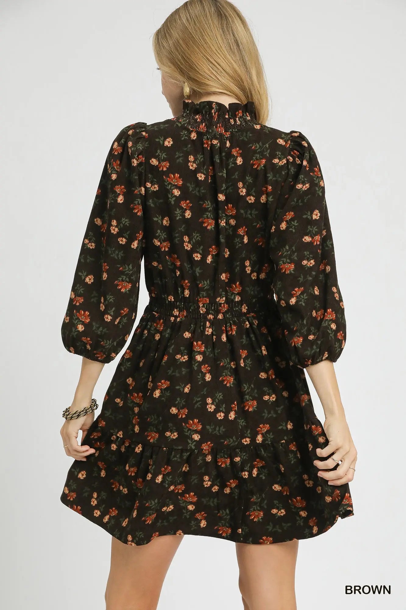 Bella Brown Corduroy Dress