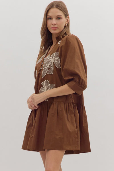 Embroidered Floral Dress