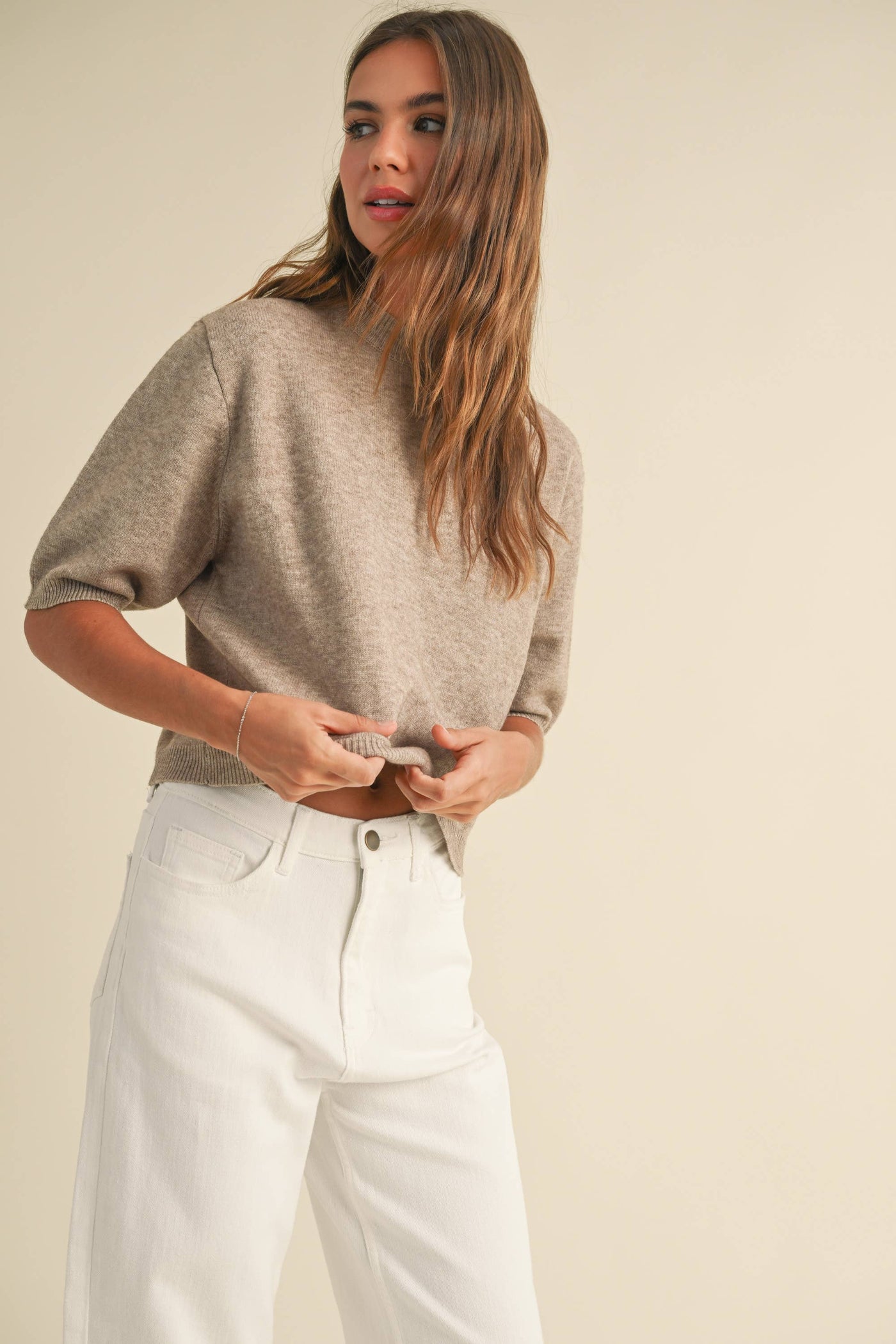 Sammy Short Sleeved Sweater Top