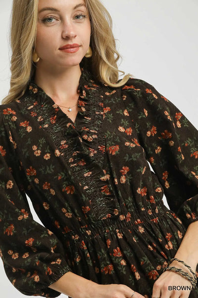 Bella Brown Corduroy Dress
