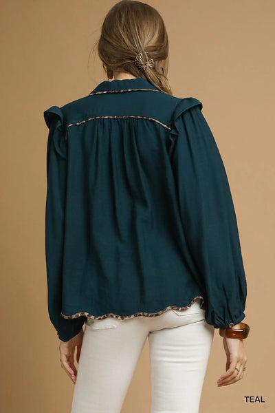 Tilly Teal Blouse