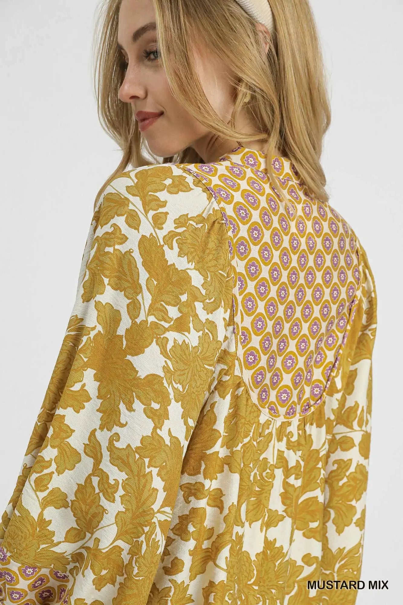 Anna Abstract Print Top