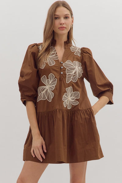 Embroidered Floral Dress