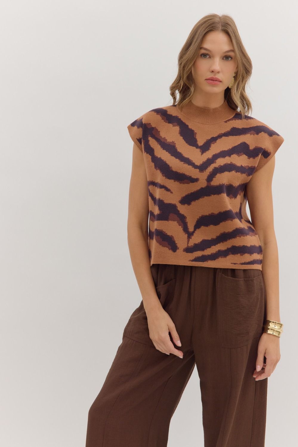 Zebra Sweater Top