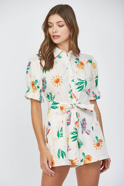 Julie Waist Tie Romper
