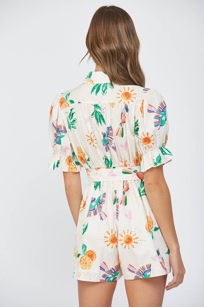 Julie Waist Tie Romper