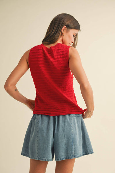 Textured Sweater Tank