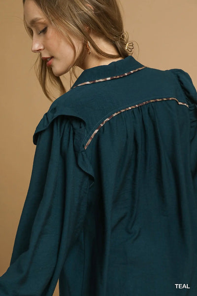 Tilly Teal Blouse