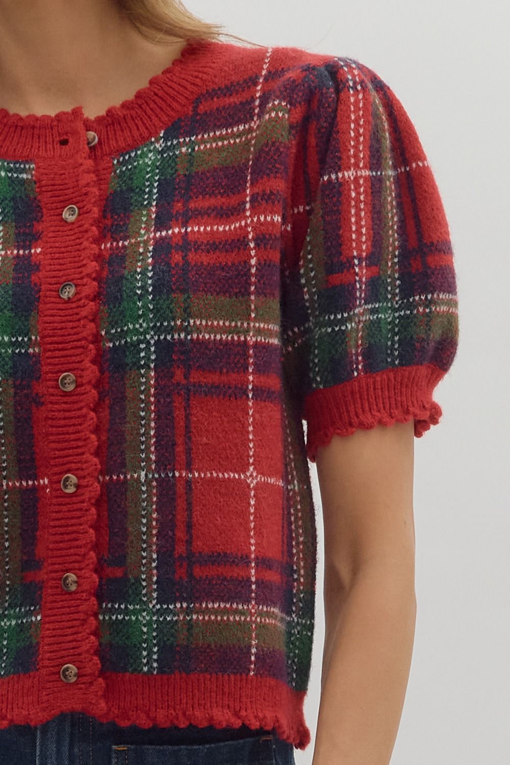 Kristy Plaid Sweater Top