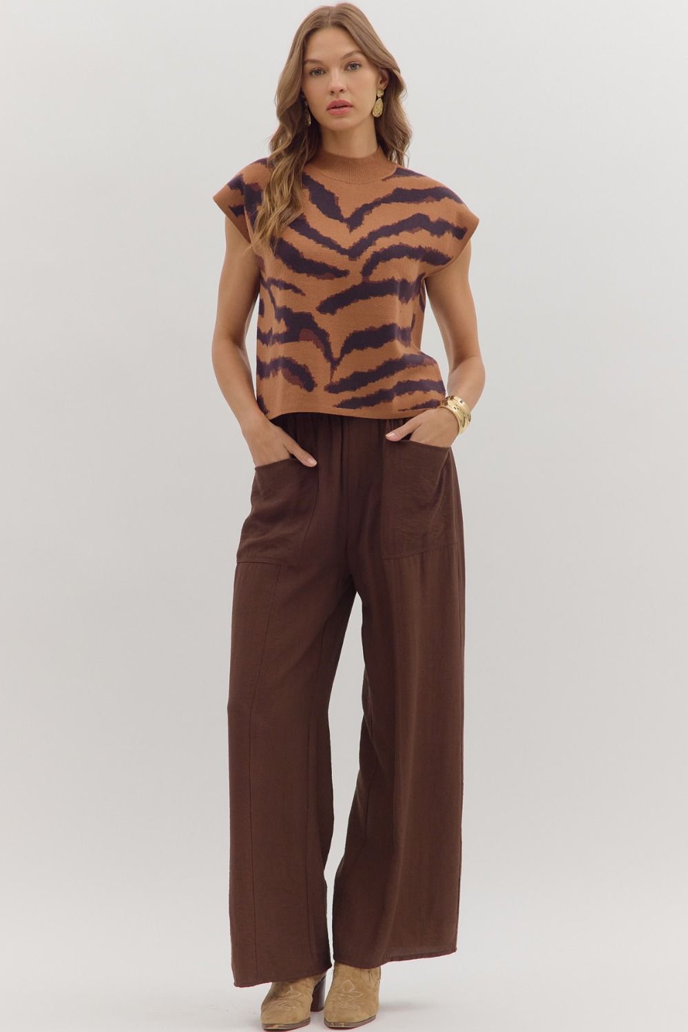 Zebra Sweater Top