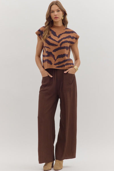 Zebra Sweater Top