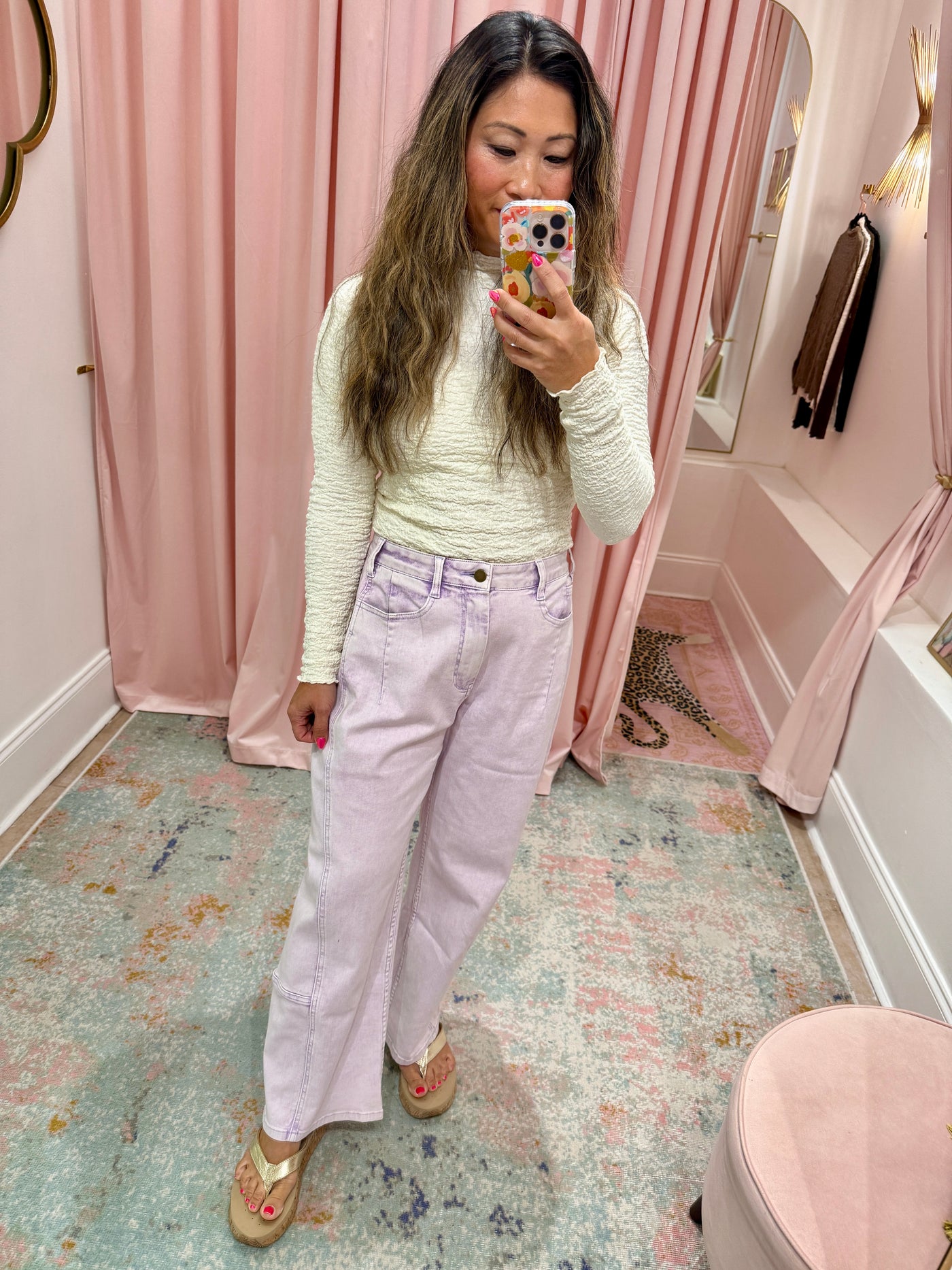 Lilac Barrel Pants