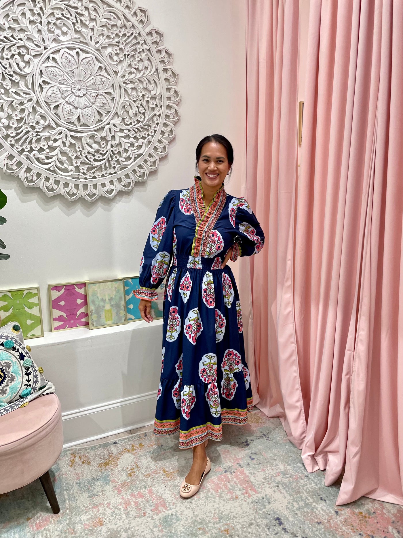 Multi Print Maxi Dress