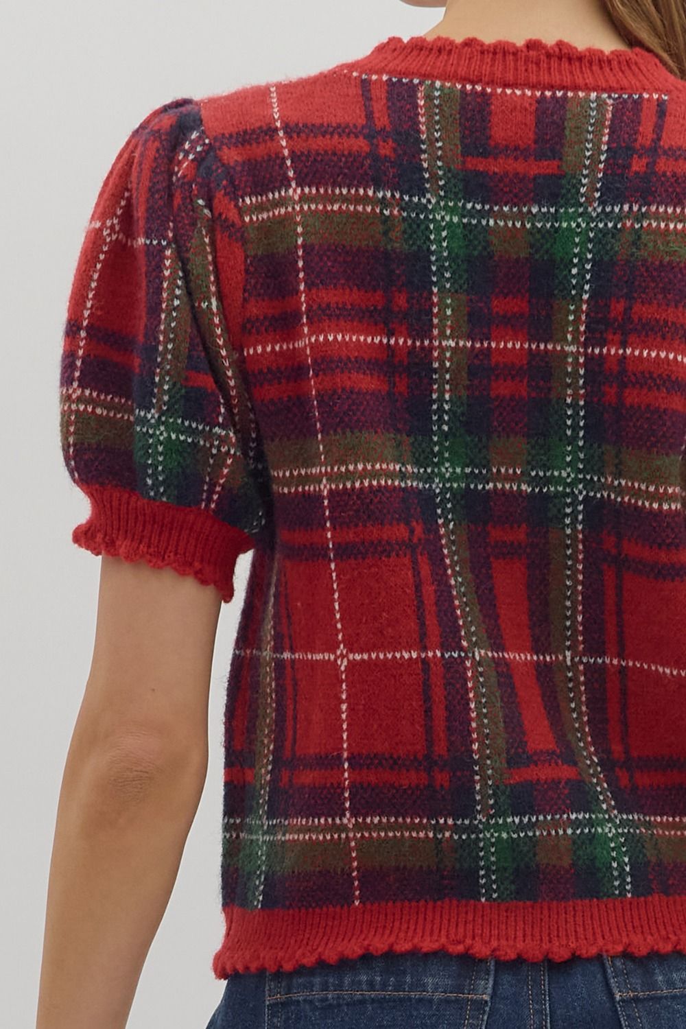 Kristy Plaid Sweater Top