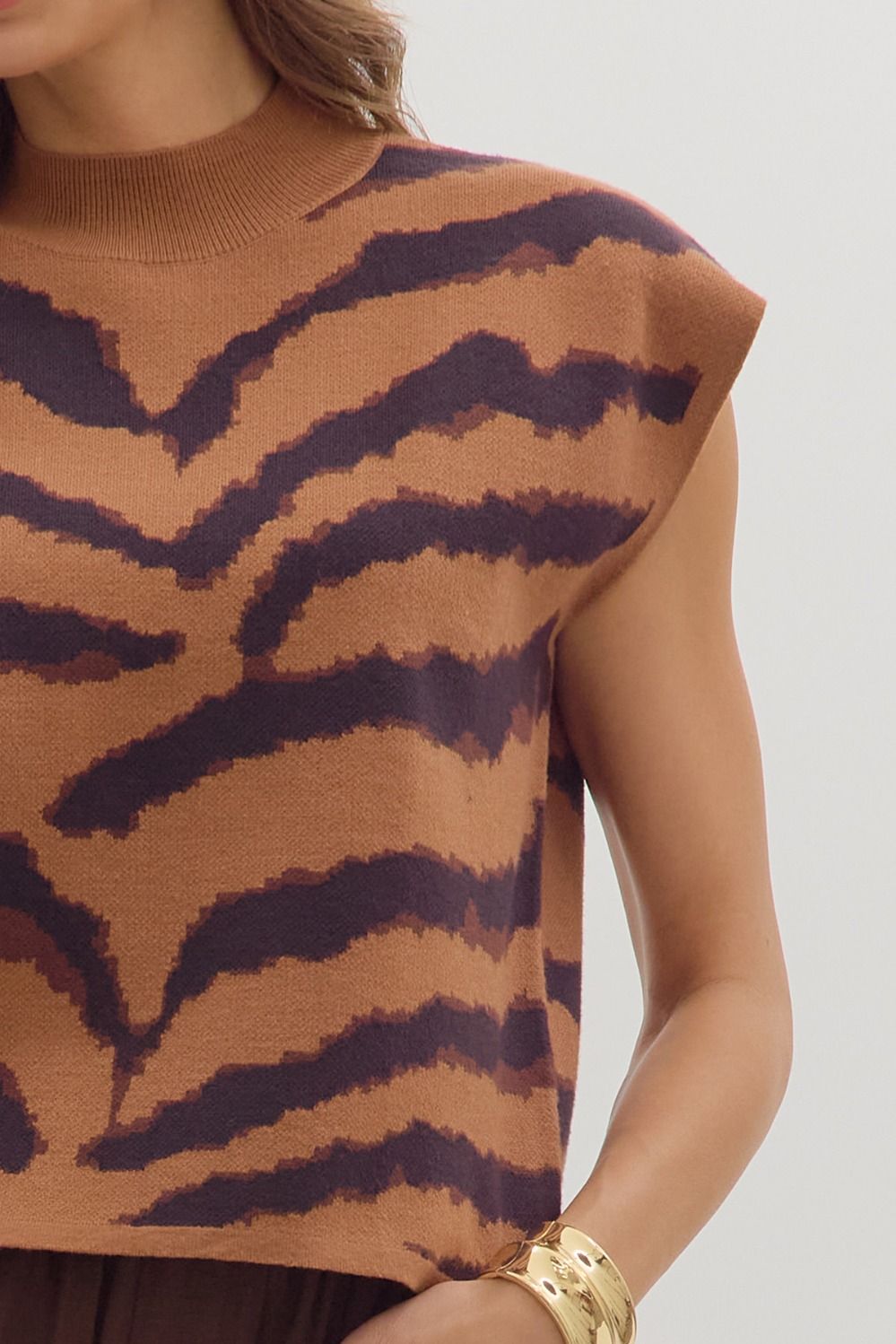 Zebra Sweater Top