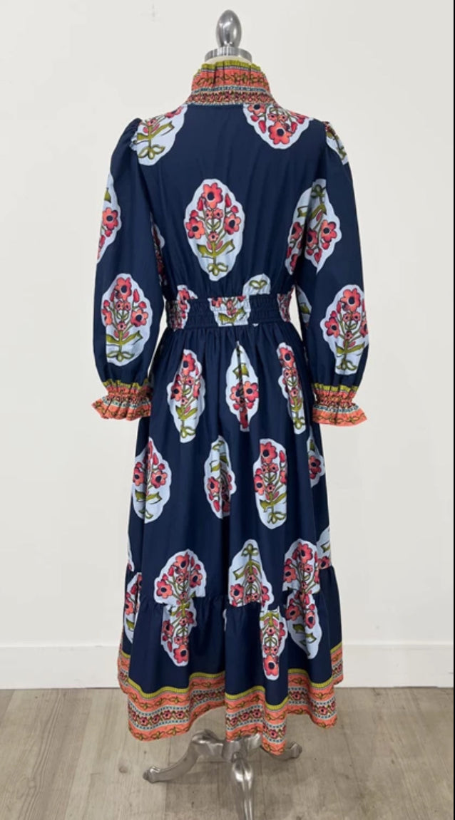 Multi Print Maxi Dress