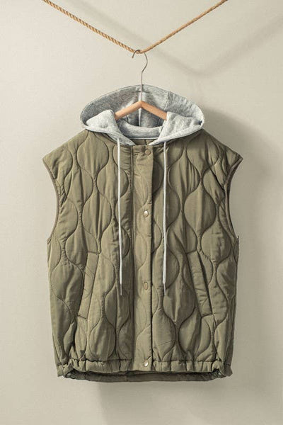 Quilted Western Hooded Vest