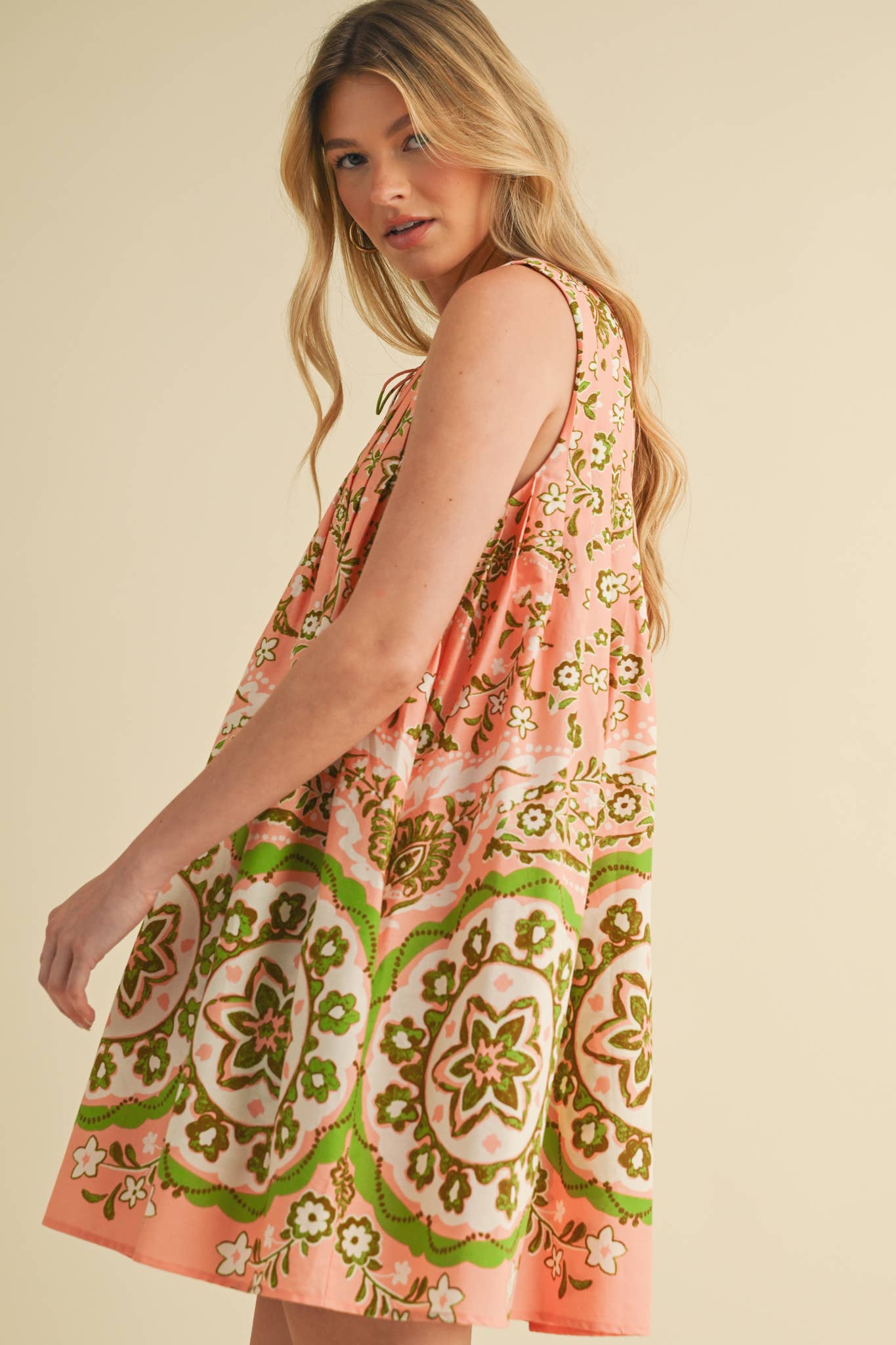 MINI DRESS WITH PLEATING
